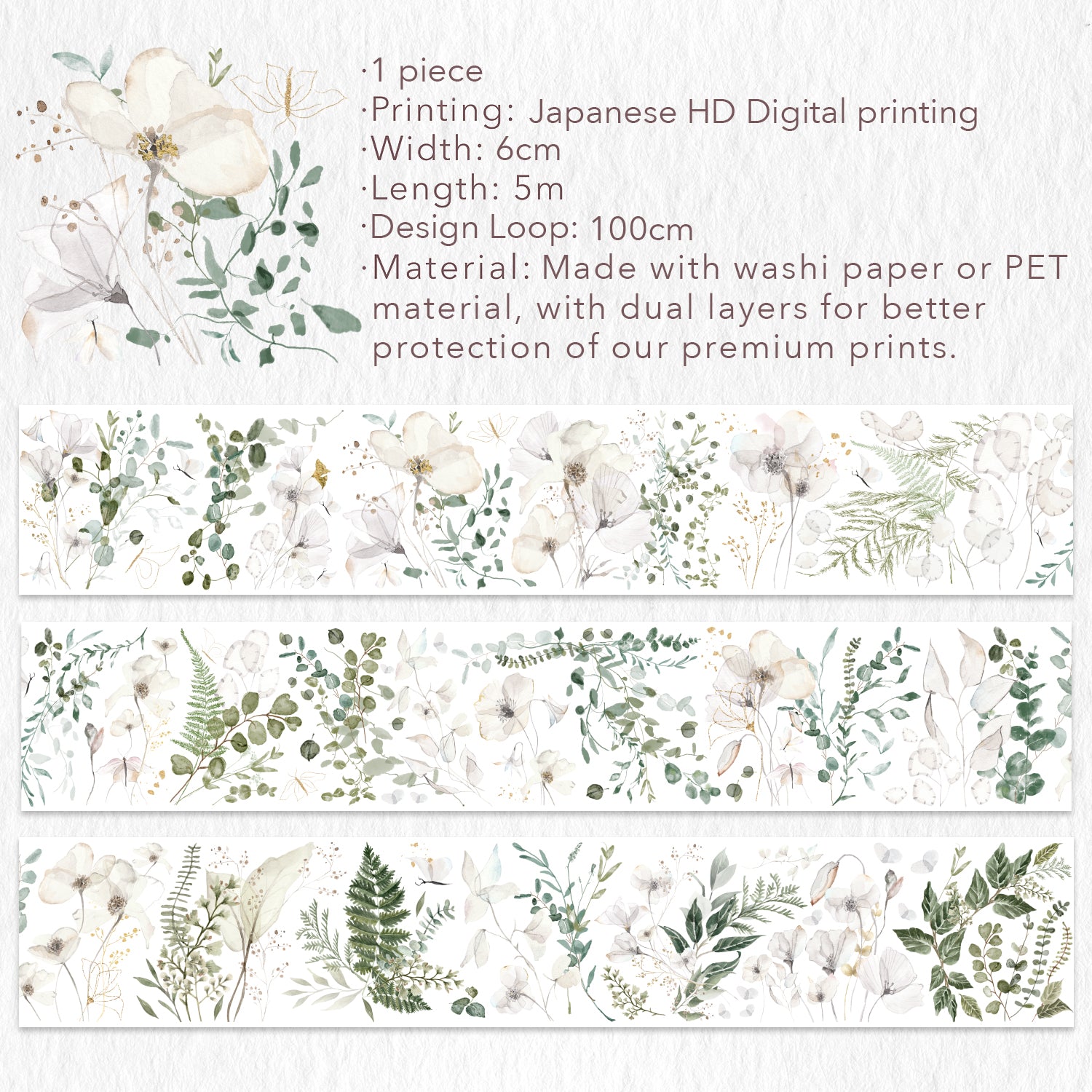 Vanilla Mint Wide Washi/PET Tape - immagine 11