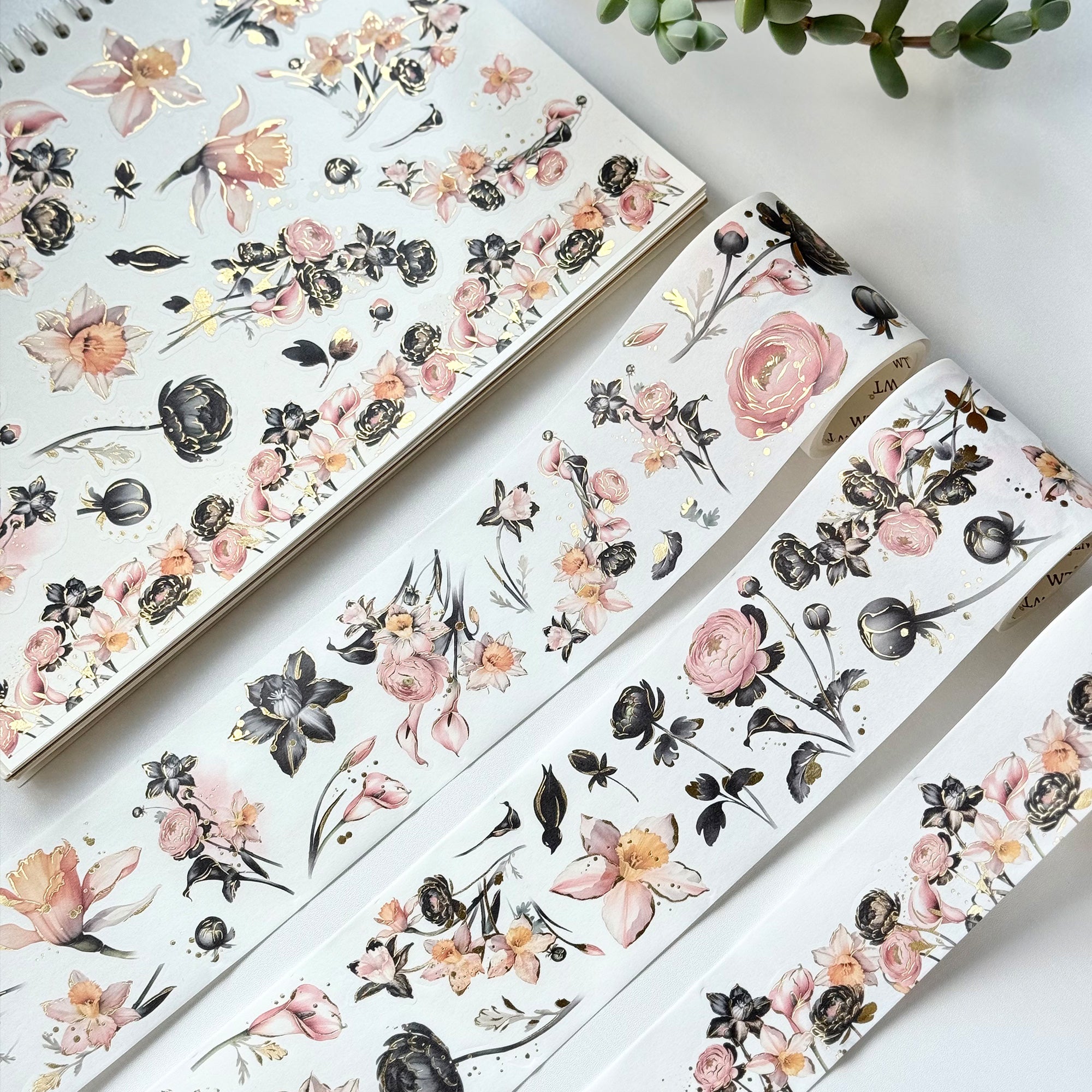 Auric Rose Washi Tape Sticker Set (GILDED) - immagine 8
