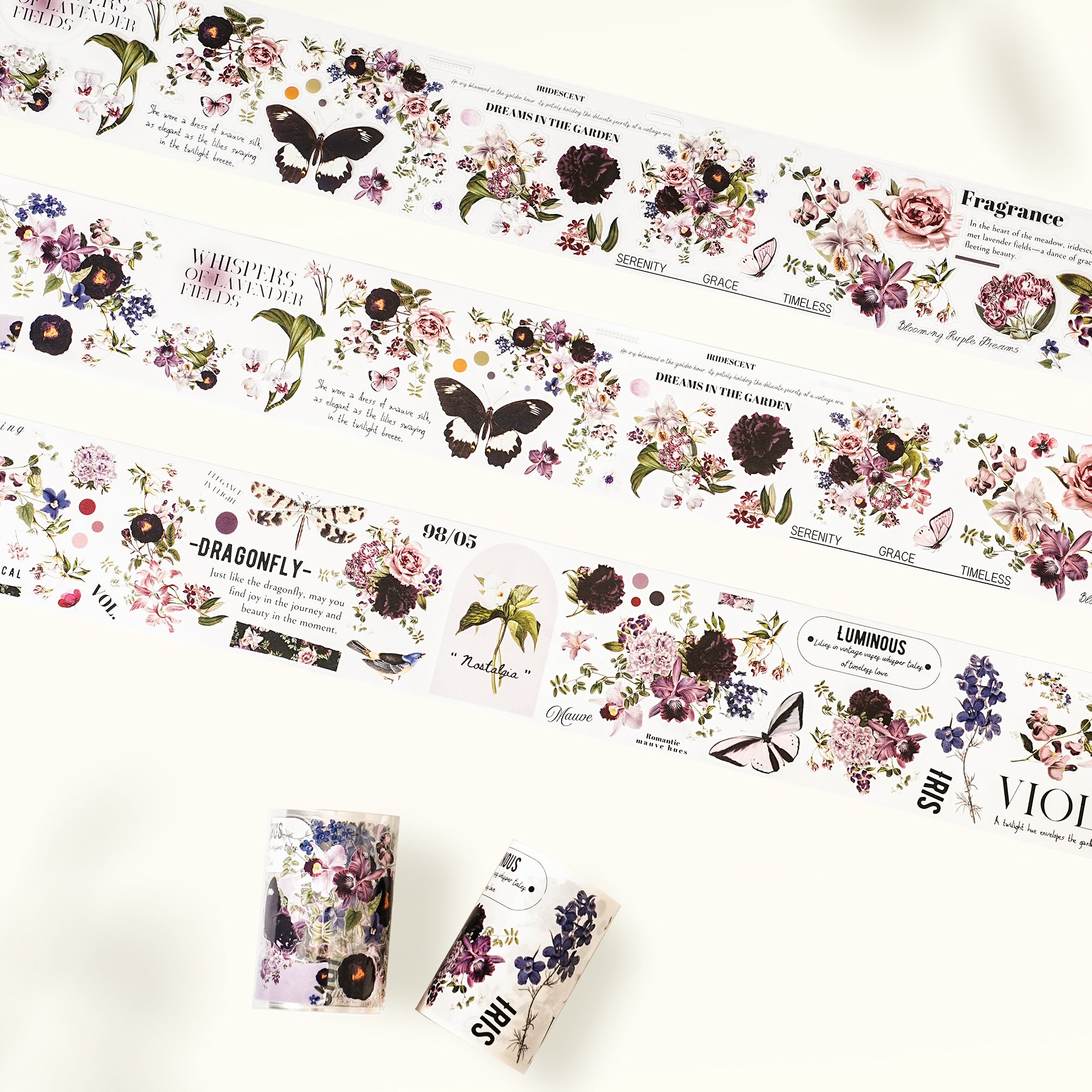 Pre-cut Violet Veil Wide Washi/PET Tape