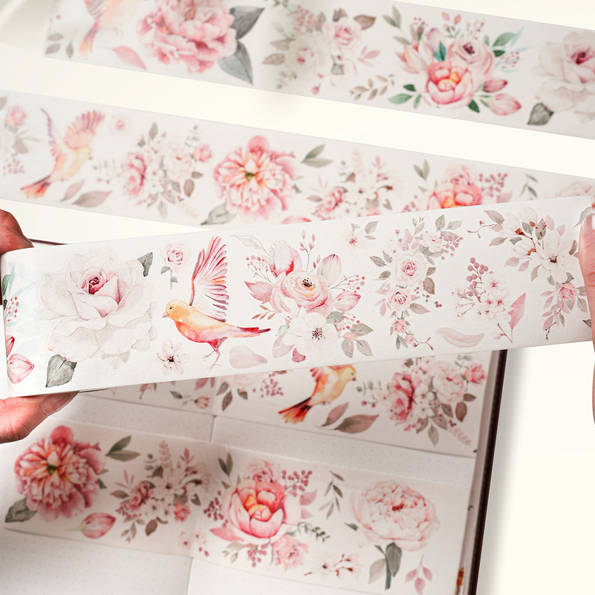 Pre-cut Pink Velvet Wide Washi/PET Tape - immagine 3
