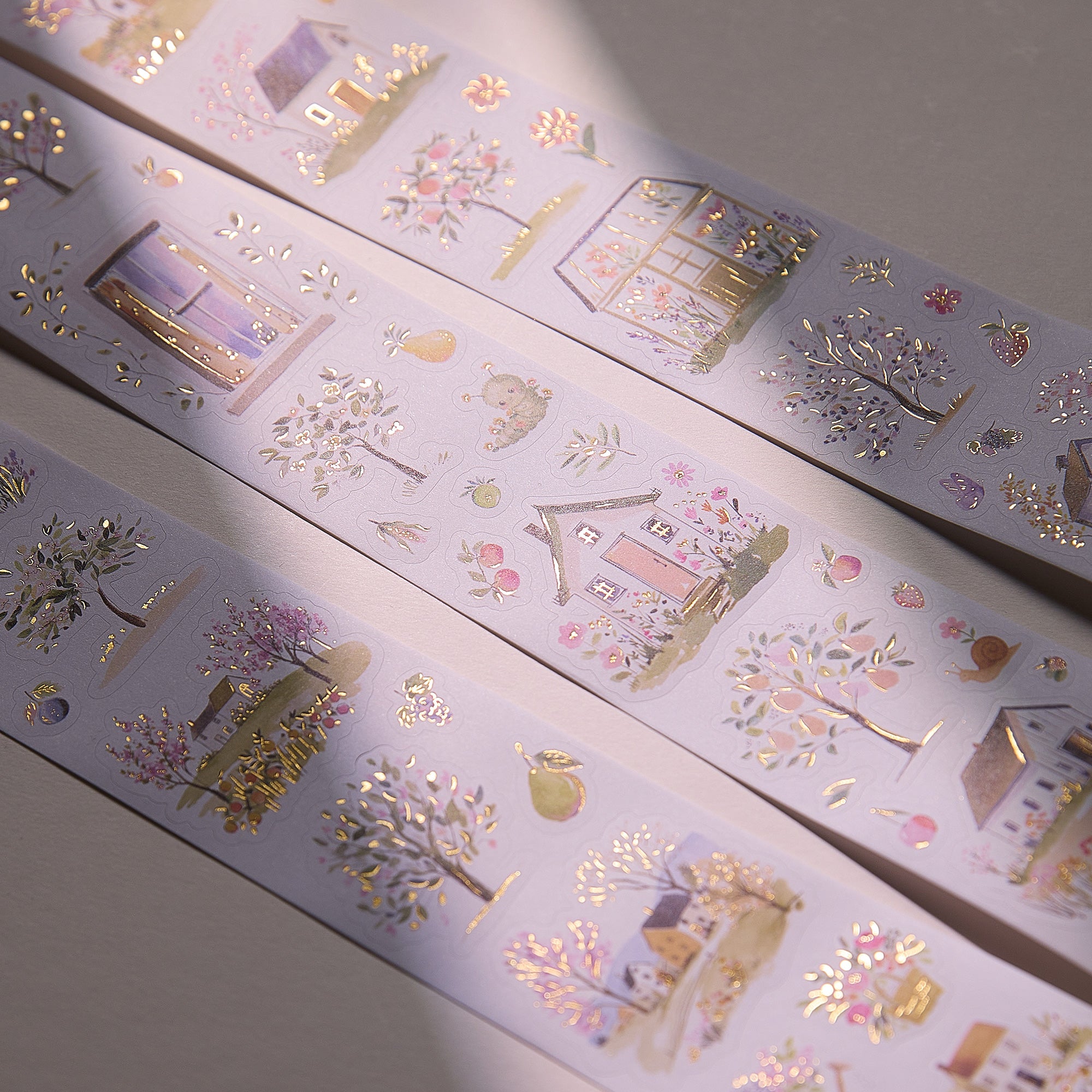Pre-cut Sunlit Orchard Script Tape Set (GILDED)