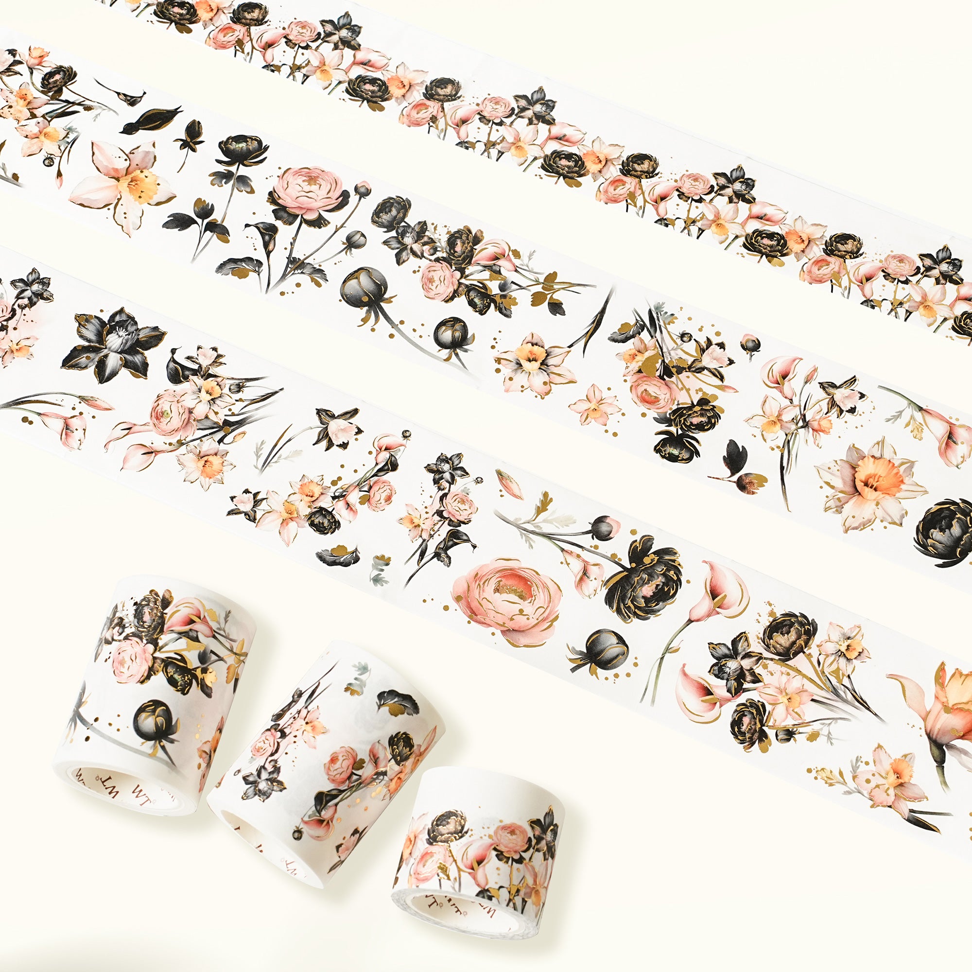 Auric Rose Washi Tape Sticker Set (GILDED)