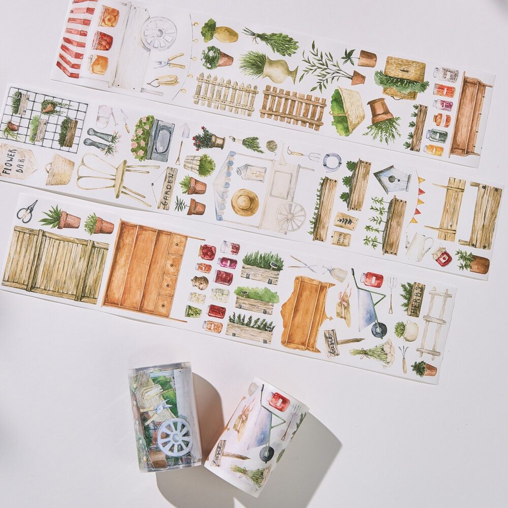 Pre-cut Summer Market Wide Washi/PET Tape