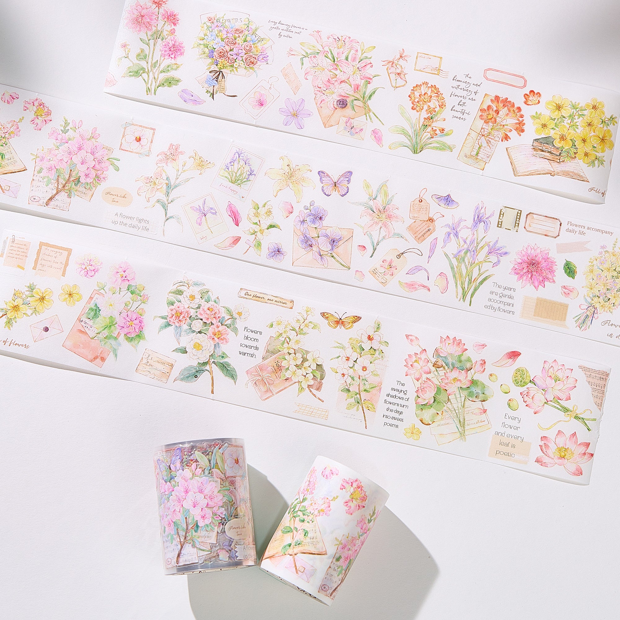 Pre-cut Petal Post Wide Washi/PET Tape