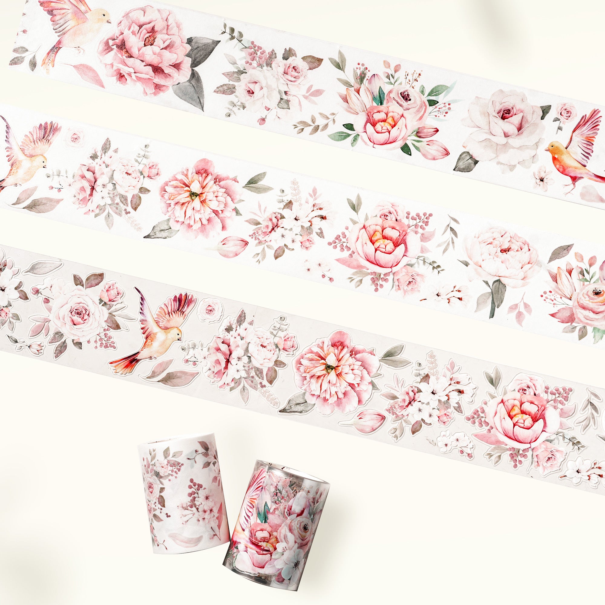 Pre-cut Pink Velvet Wide Washi/PET Tape