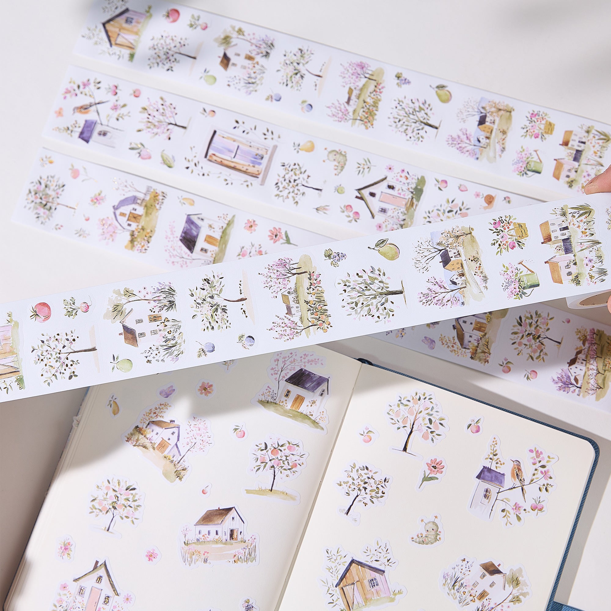 Pre-cut Sunlit Orchard Script Tape Set (GILDED) - immagine 3