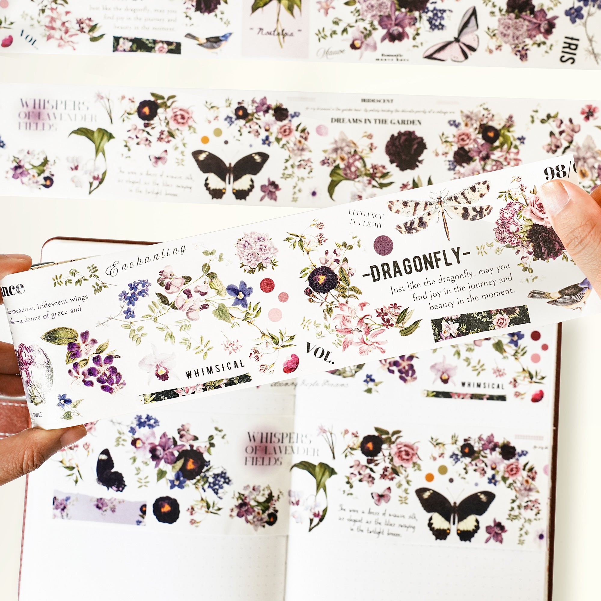 Pre-cut Violet Veil Wide Washi/PET Tape - immagine 2