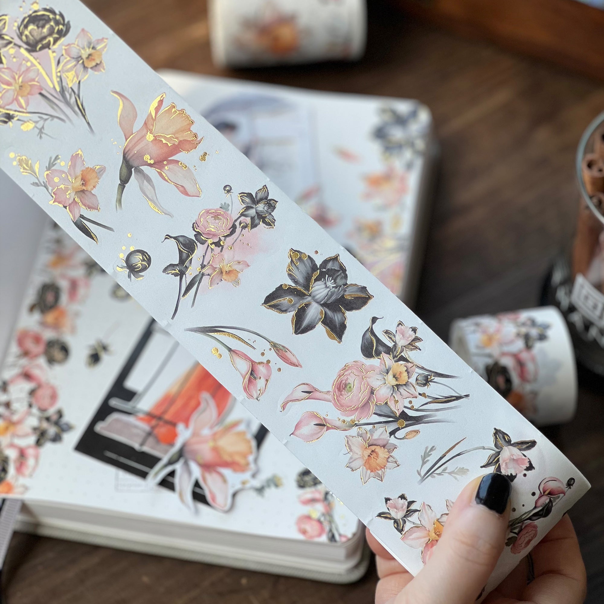 Auric Rose Washi Tape Sticker Set (GILDED) - immagine 6