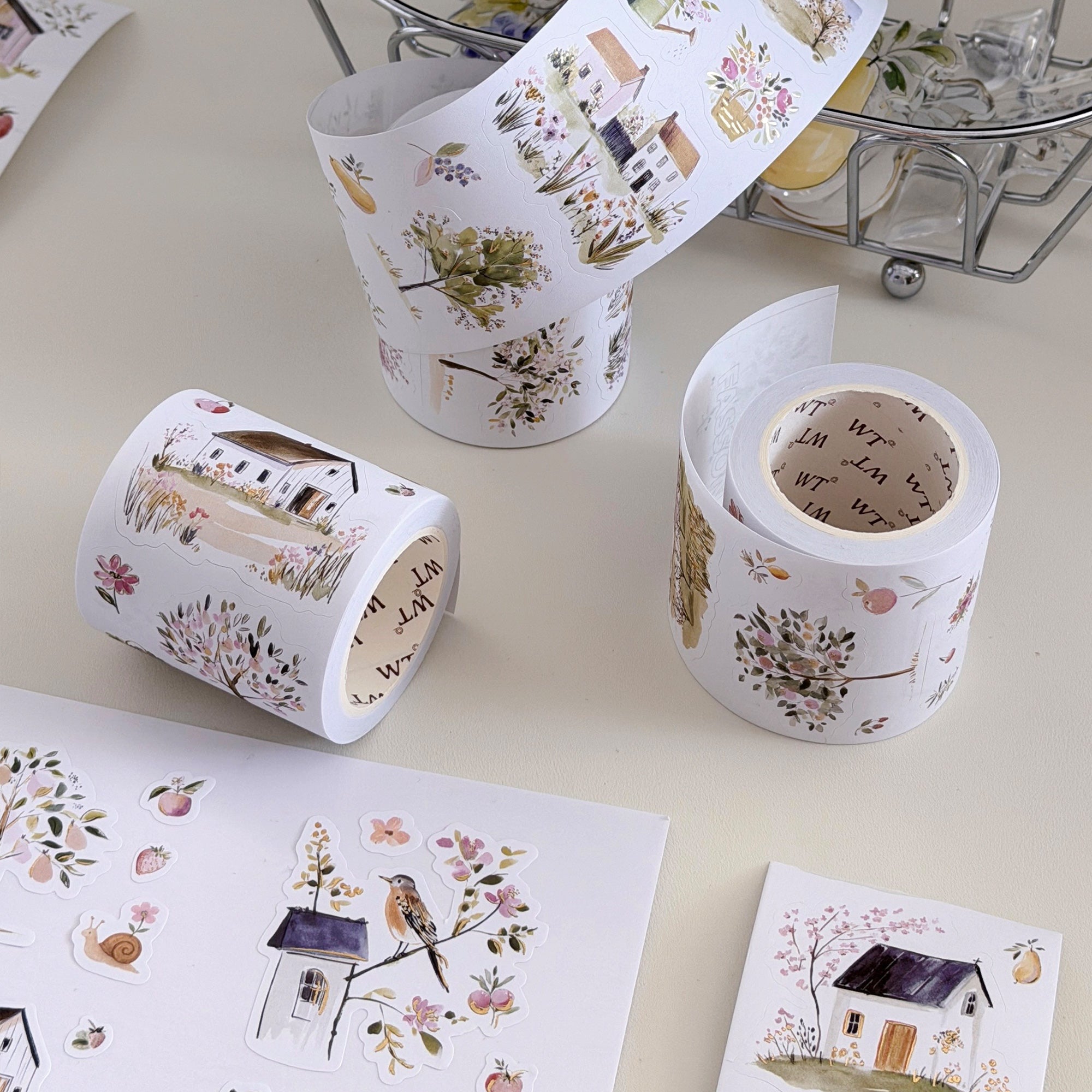 Pre-cut Sunlit Orchard Script Tape Set (GILDED) - immagine 9