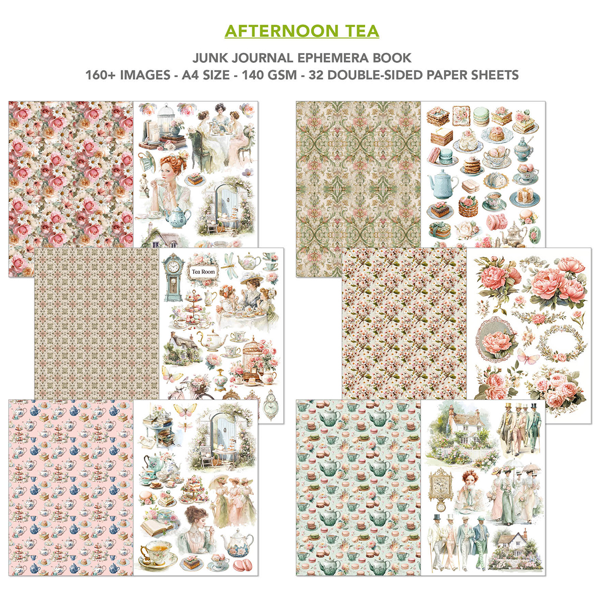 Ephemera Book A4 Afternoon Tea - Ciao Bella - immagine 2