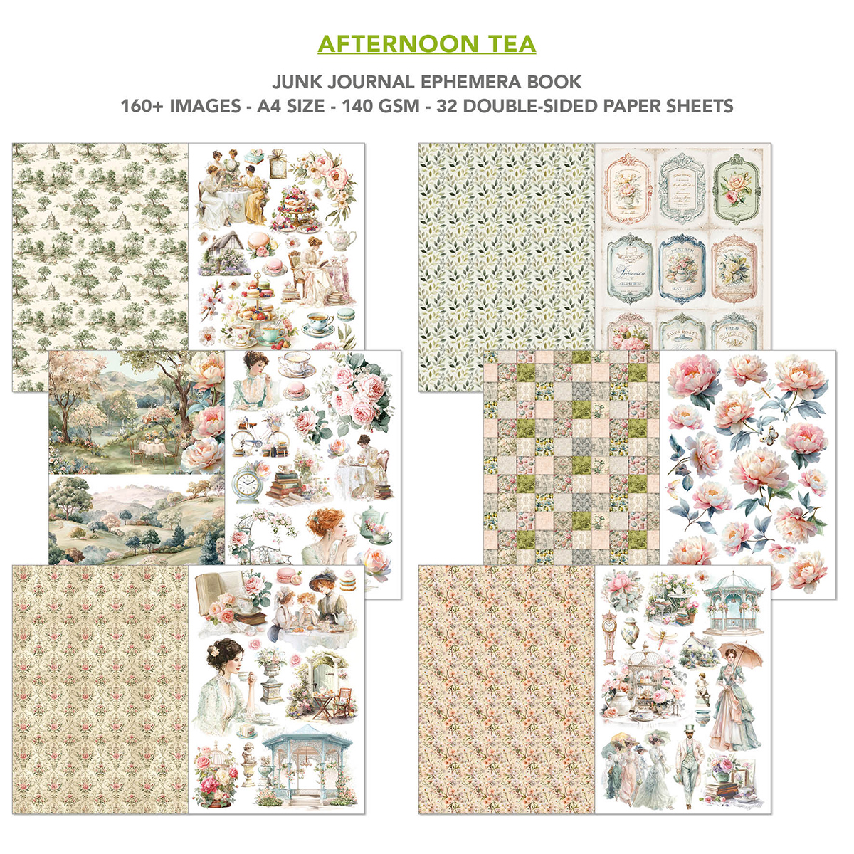Ephemera Book A4 Afternoon Tea - Ciao Bella - immagine 3