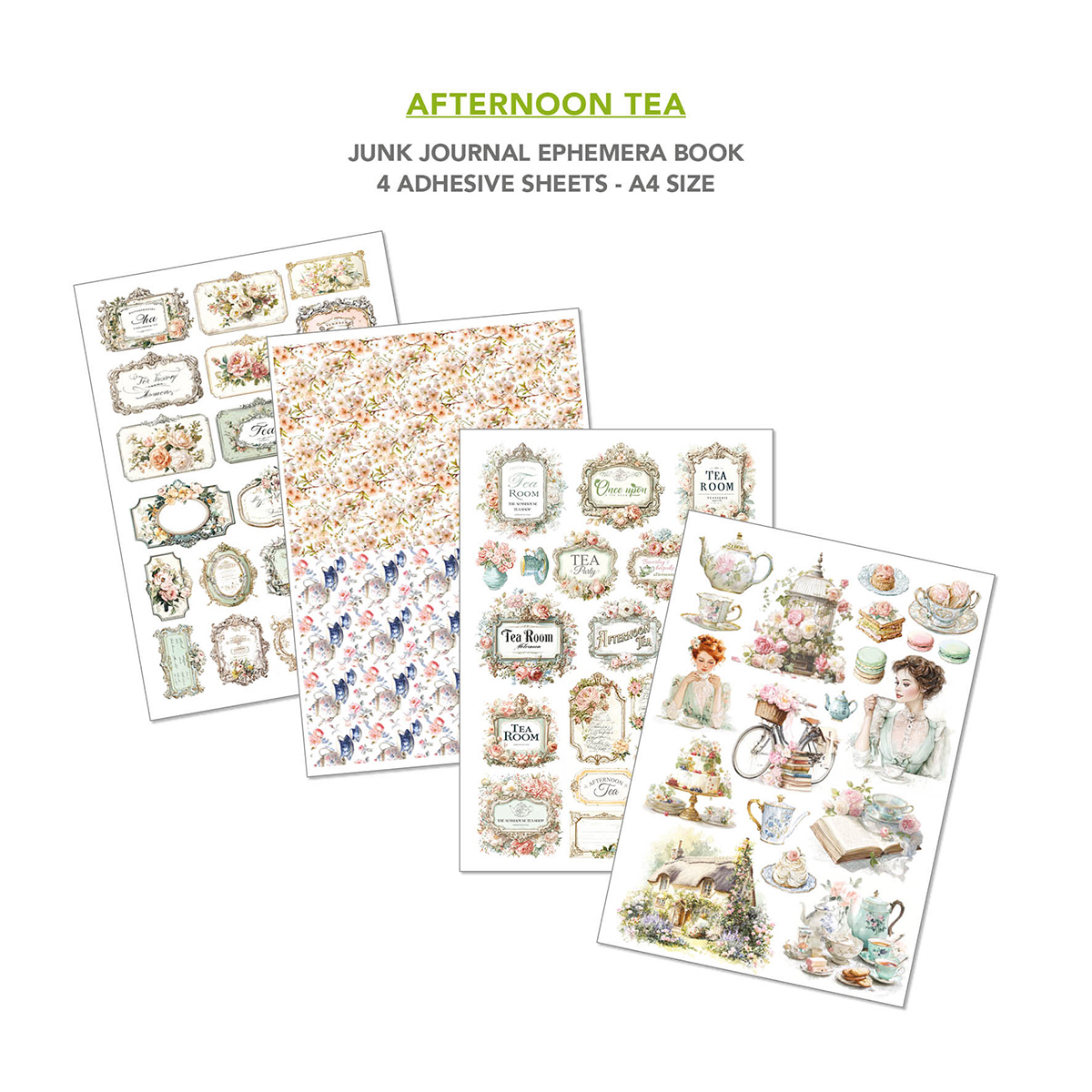 Afternoon Tea di Ciao Bella: le quattro pagine adesive trasparenti incluse