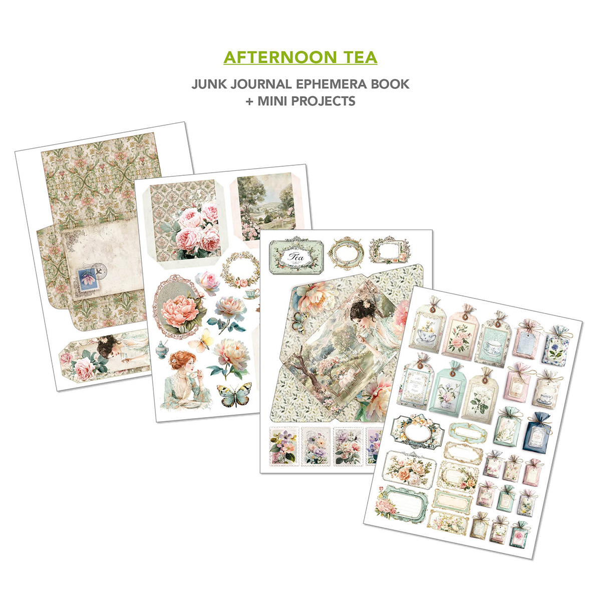 Afternoon Tea di Ciao Bella: elementi coordinati per mini progetti, buste ed etichette
