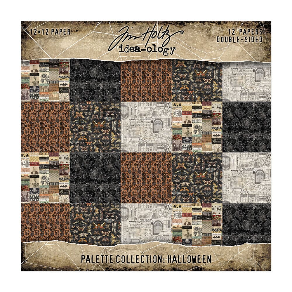 Tim Holtz Idea-ology Palette Halloween – Carte 12x12", 12 fogli