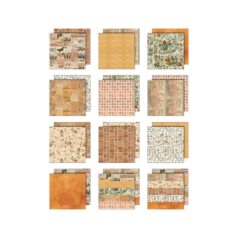 Tim Holtz Idea-ology Palette Orange – Carte 8x8", 12 fogli - immagine 2