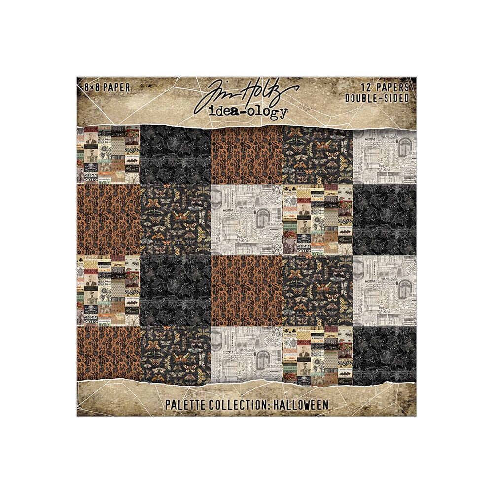 Tim Holtz Idea-ology Palette Halloween – Carte 8x8", 12 fogli