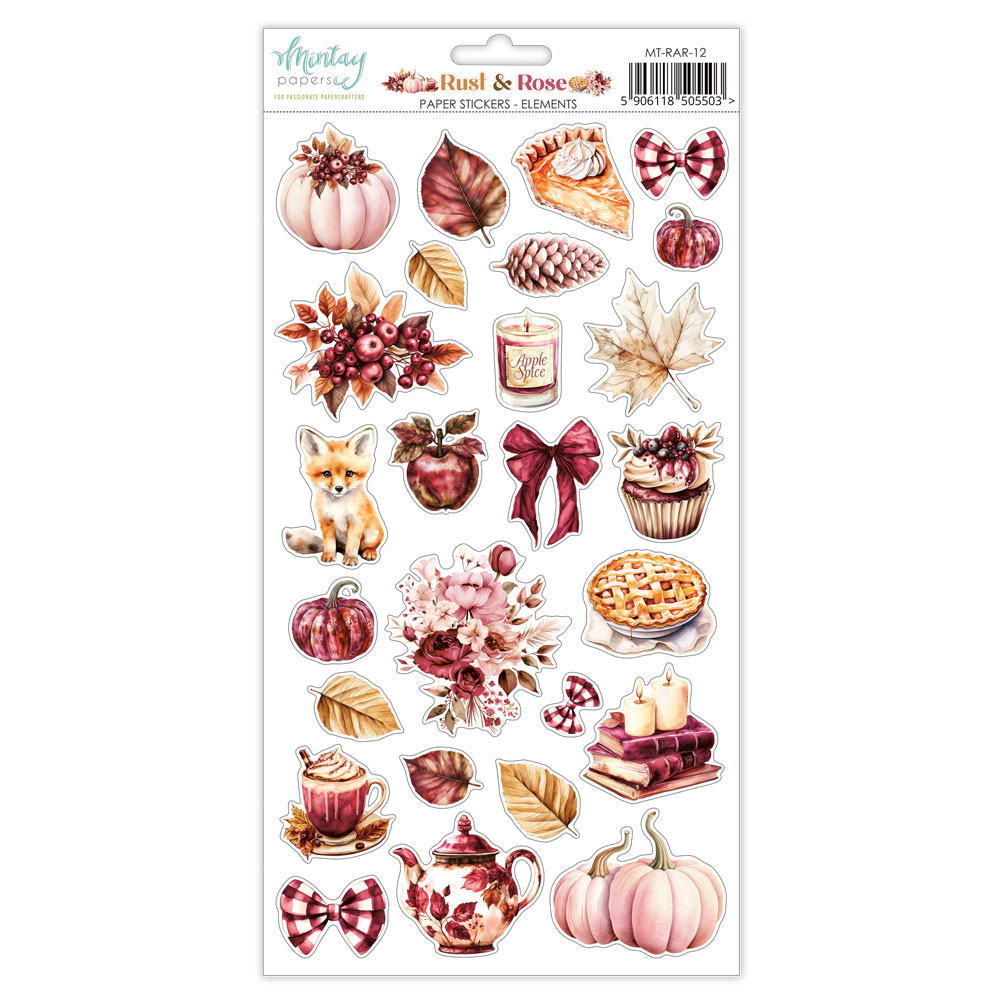 Mintay Rust & Rose – Paper Stickers Elements 6×12″