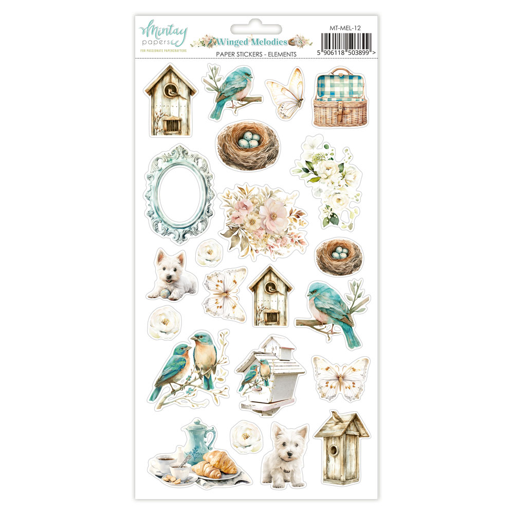 Mintay Winged Melodies – Paper Stickers Elements 6×12″