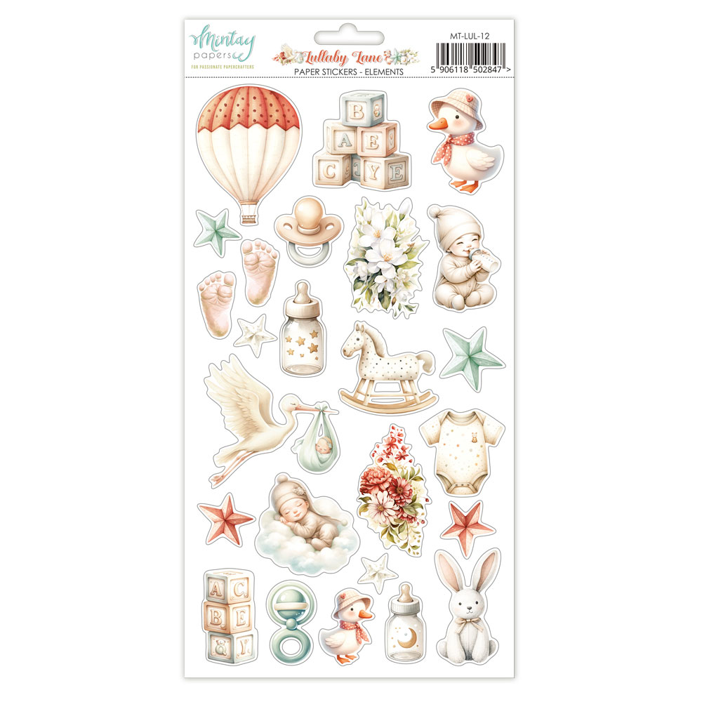 Mintay Lullaby Lane – Paper Stickers Elements 6×12″
