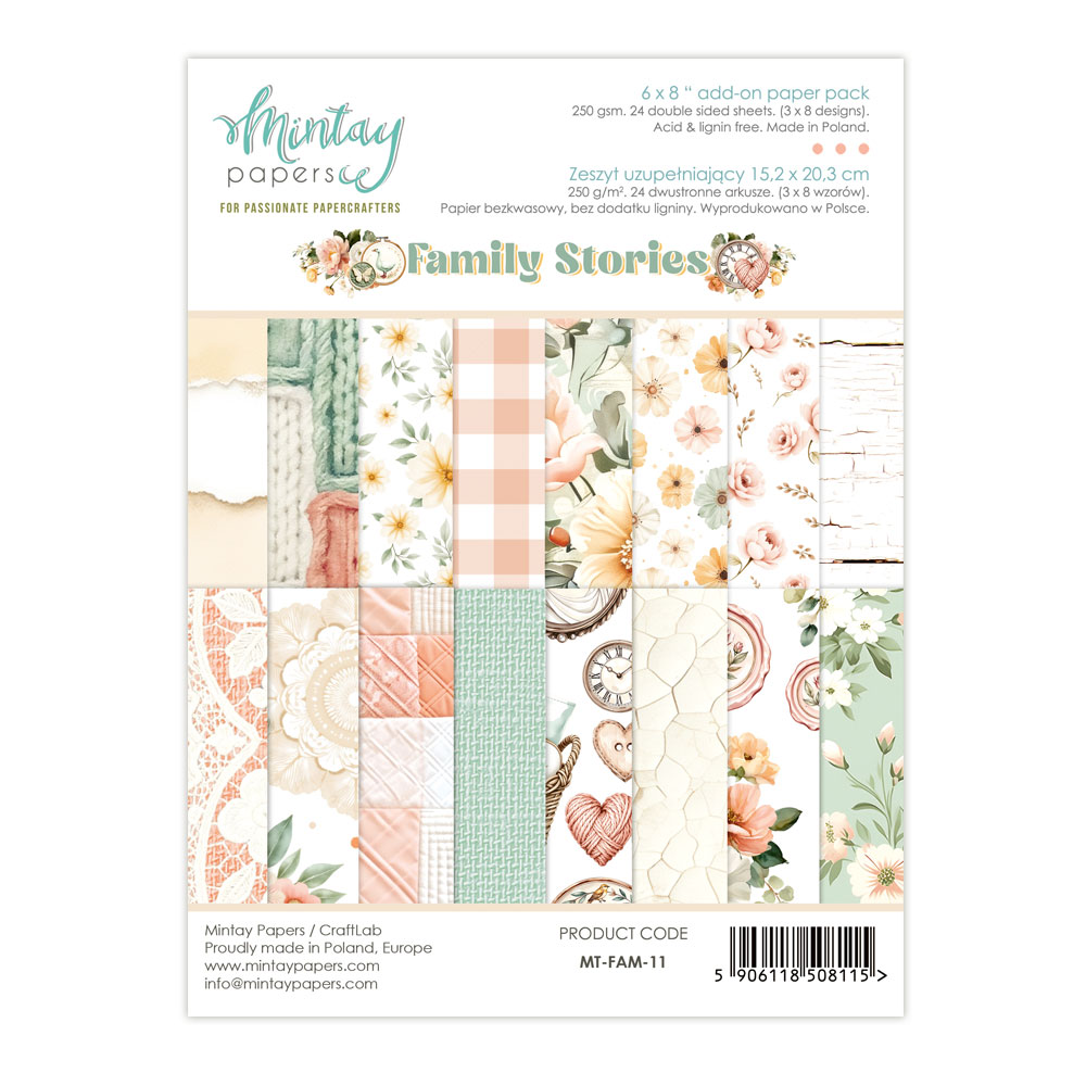 Mintay Family Stories – Add-On Paper Pad 6×8″, 24 fogli