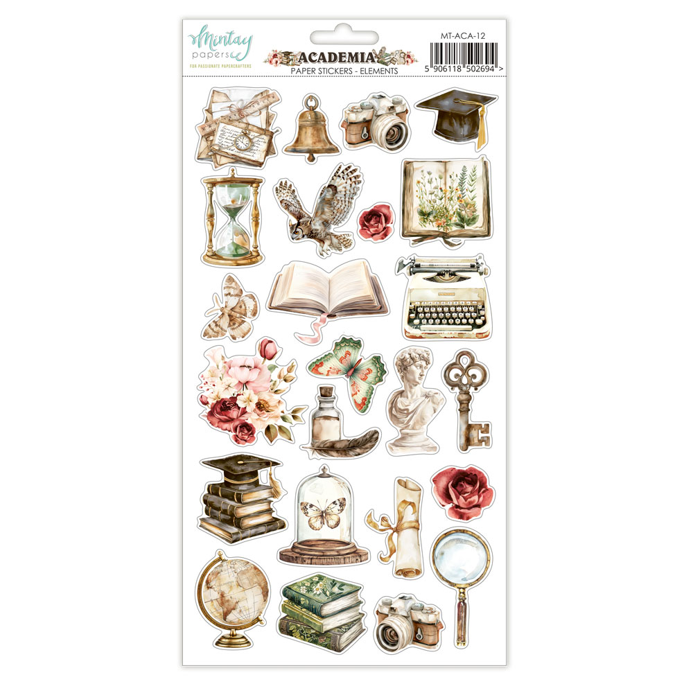 Mintay Academia – Paper Stickers Elements 6×12″