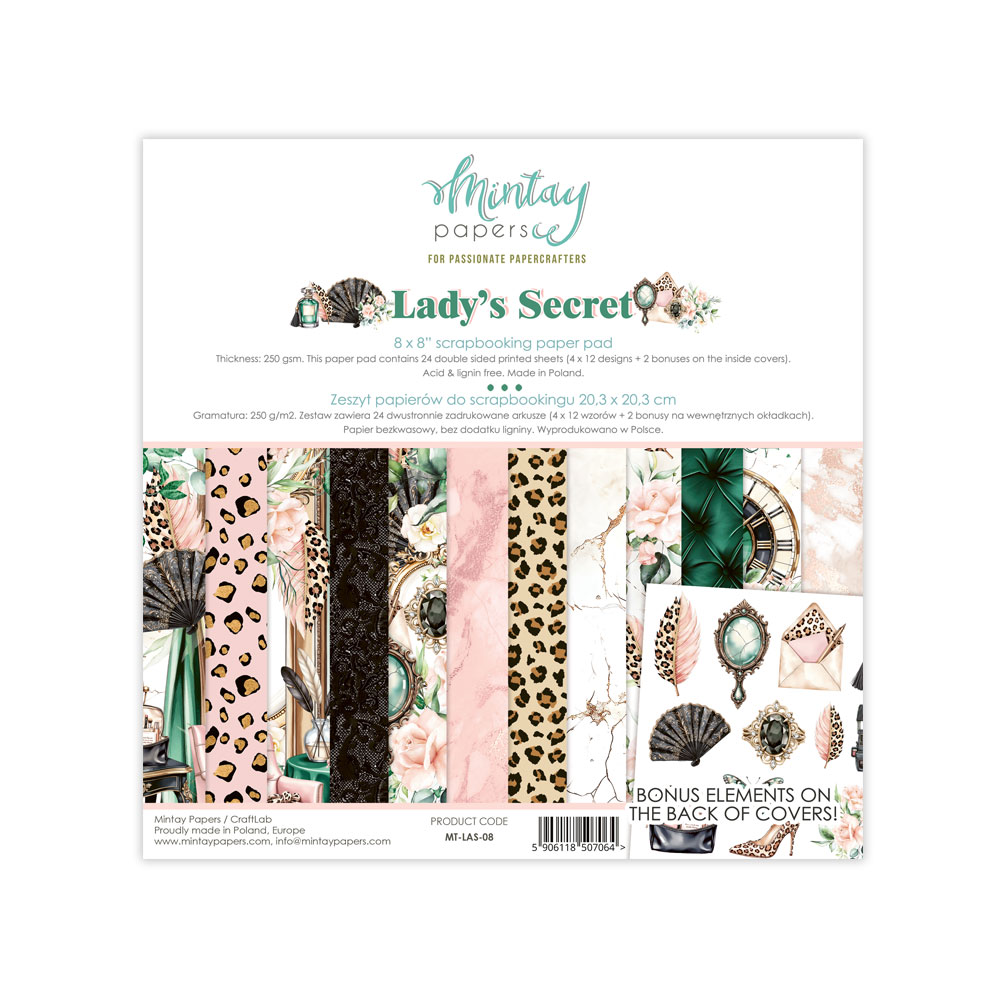 Mintay Lady's Secret – Paper Pad 8×8″, 24 fogli