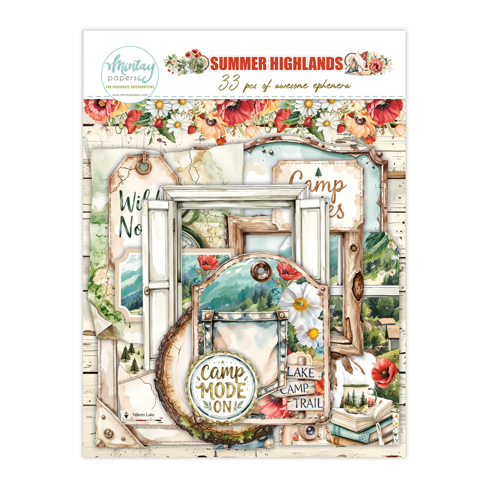 Mintay Summer Highlands – Paper Ephemera, 33 pezzi