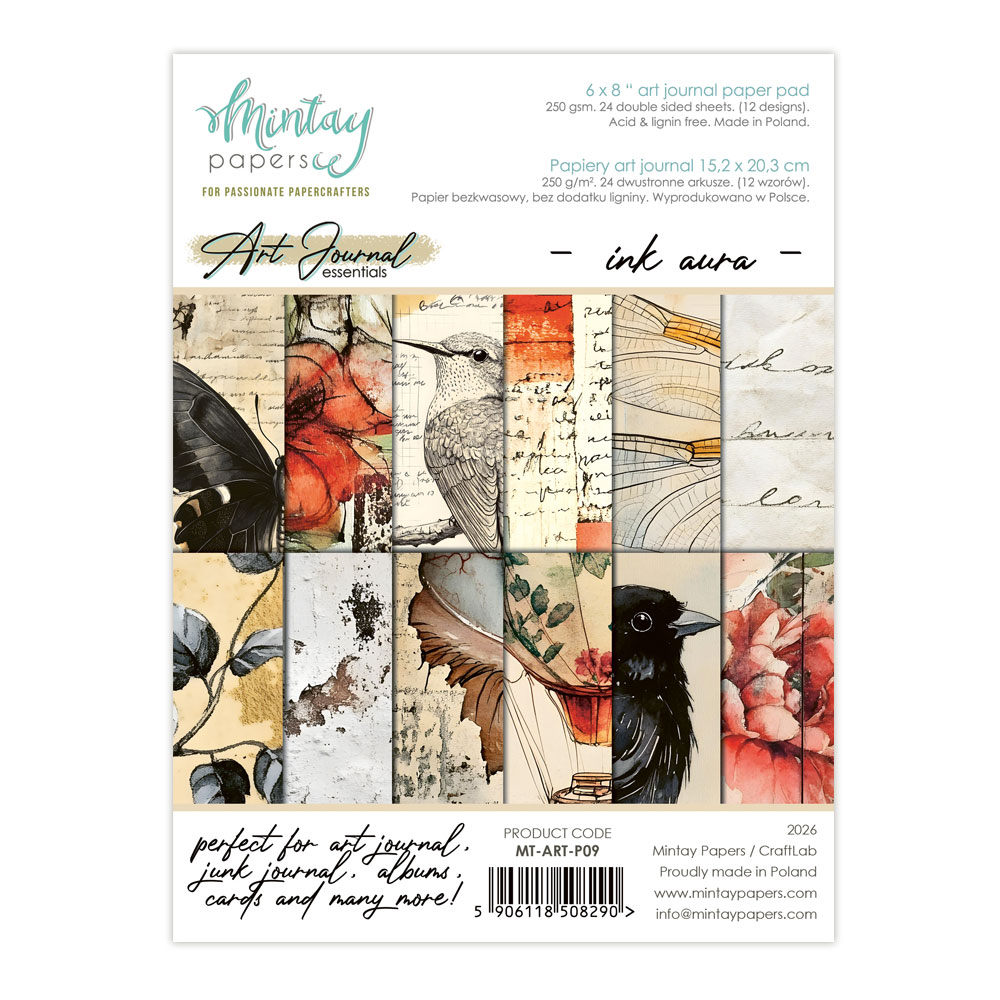 Mintay Ink Aura – Paper Pad Art Journal 6×8″, 24 fogli