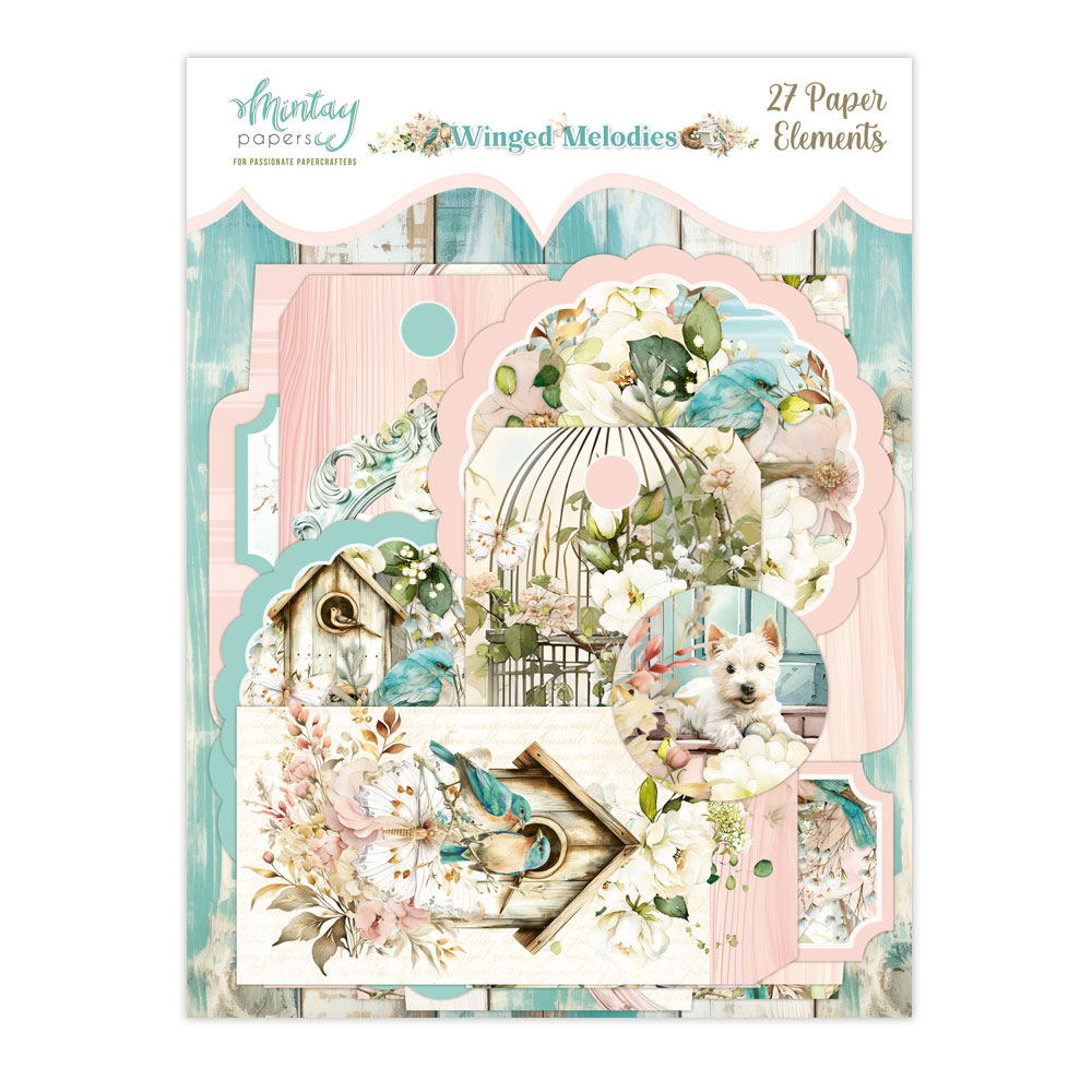 Mintay Winged Melodies – Paper Ephemera, 27 pezzi