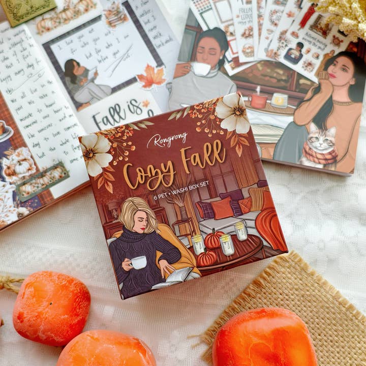 Rongrong Cozy Fall – Box PET e washi – immagine 2