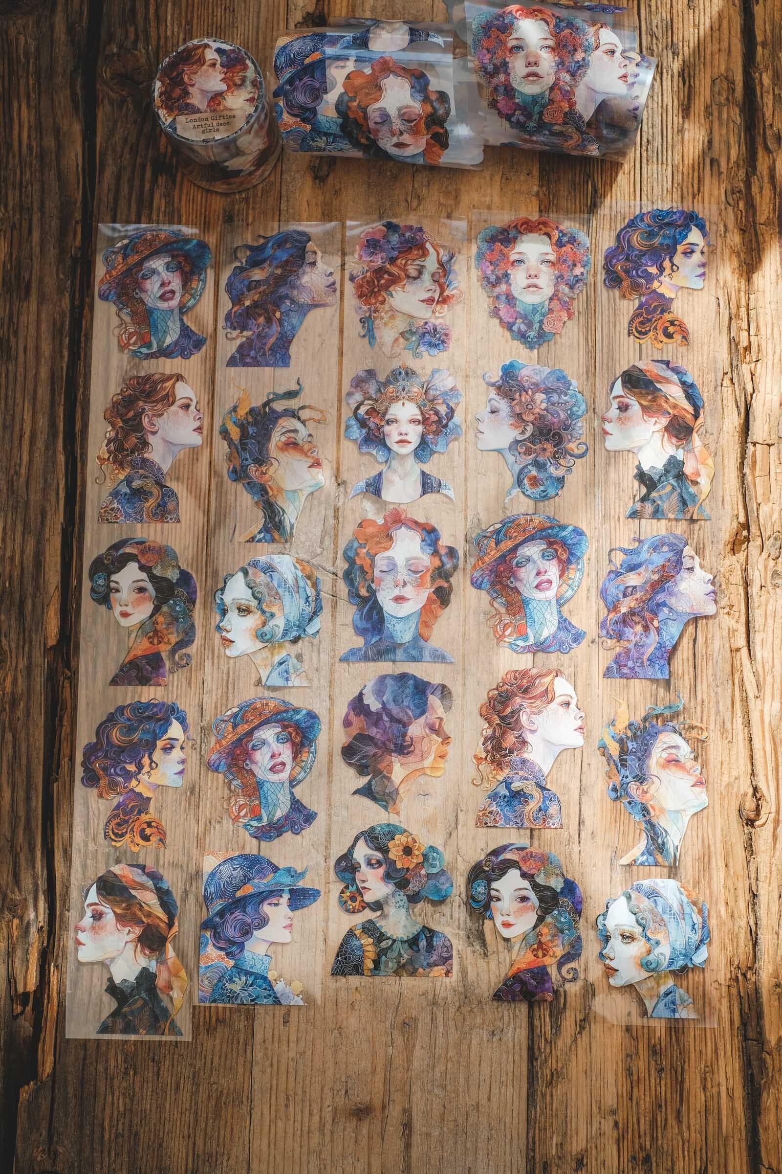 London Gifties – Artful deco girls – PET Tape 6 cm × 10 m - immagine 3