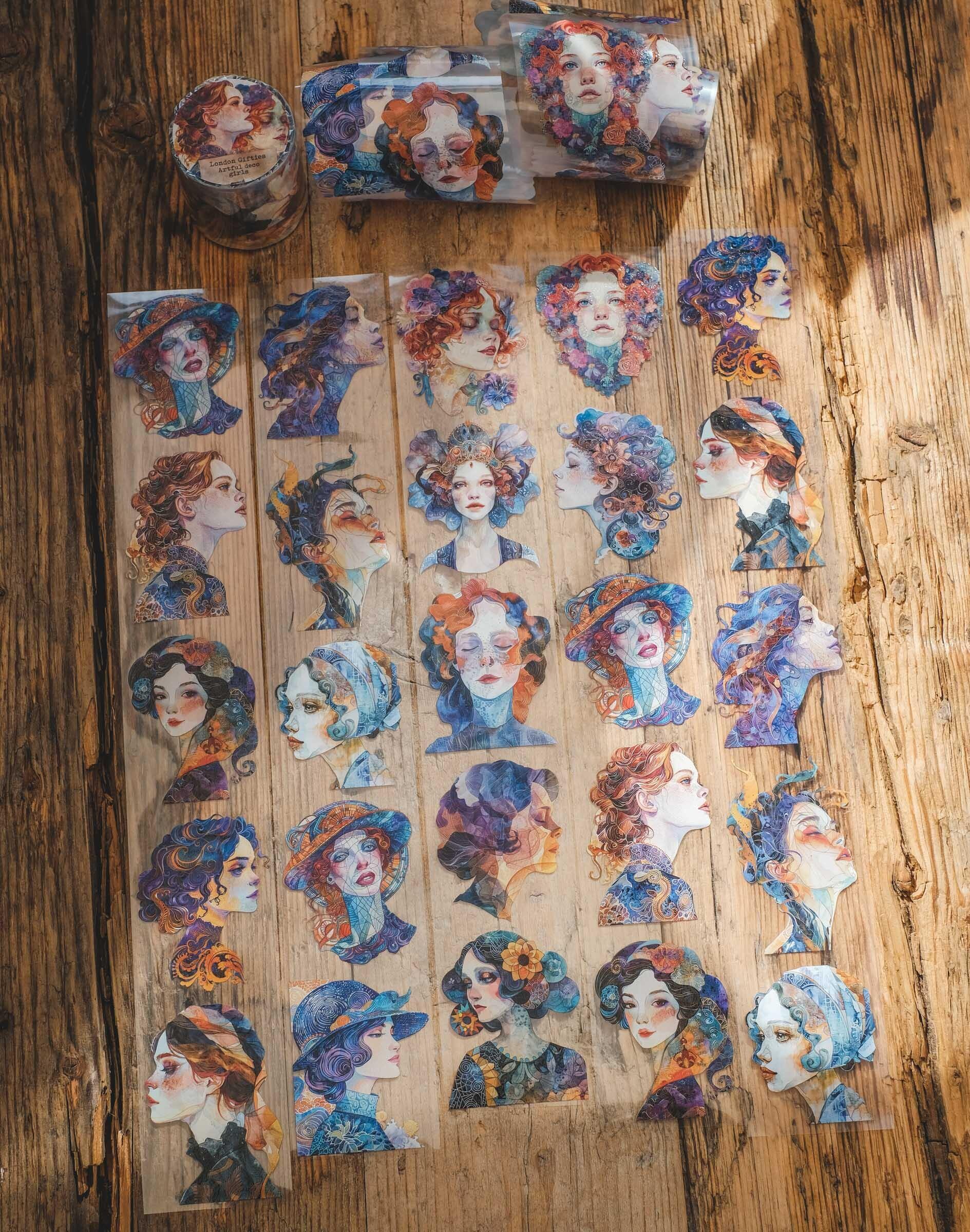 London Gifties – Artful deco girls – PET Tape 6 cm × 10 m - immagine 2