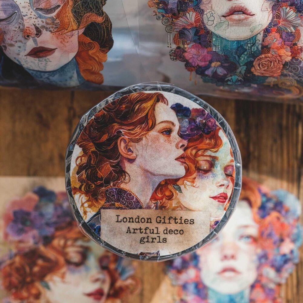 London Gifties – Artful deco girls – PET Tape 6 cm × 10 m