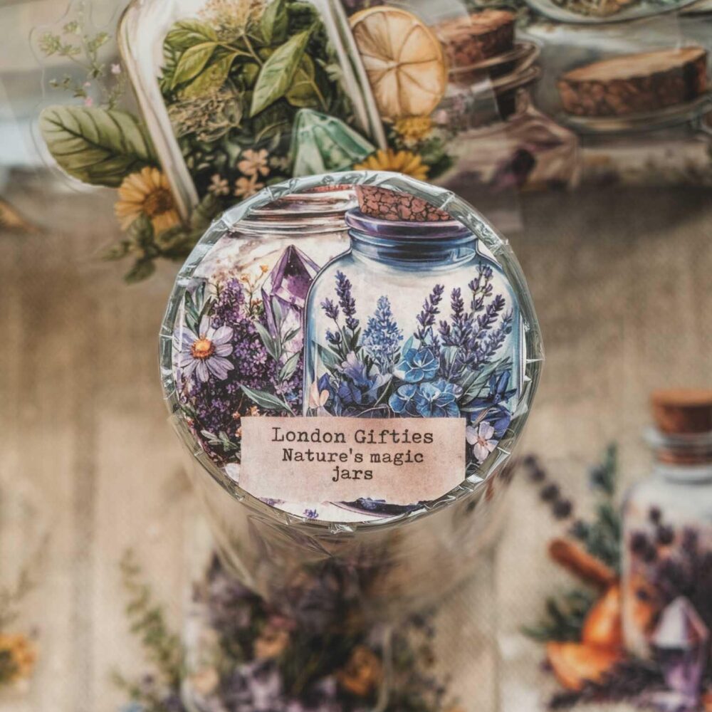 London Gifties – Nature's magic jars – PET Tape pretagliato 7 cm × 10 m