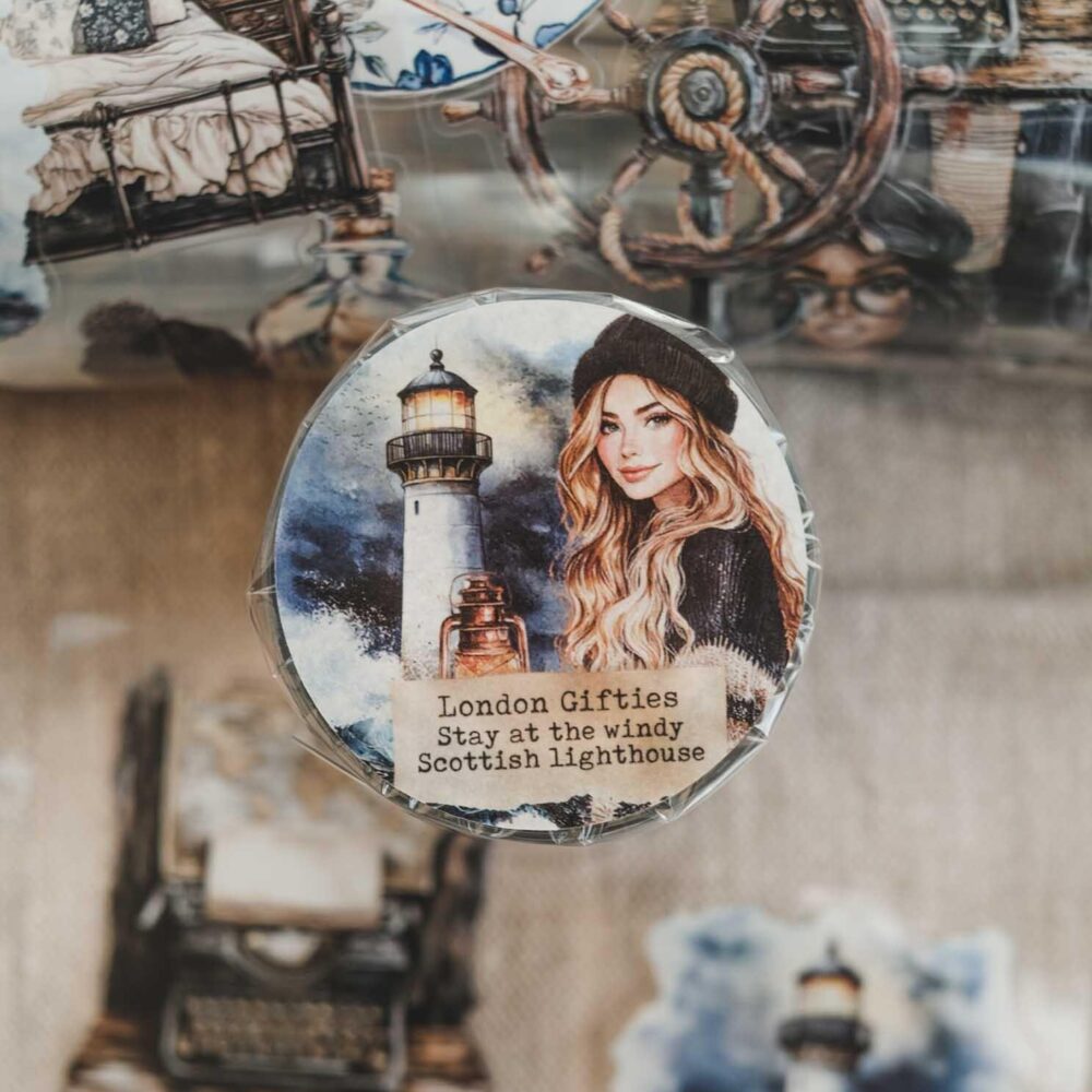 London Gifties – Stay at the windy Scottish lighthouse – PET Tape pretagliato 6 cm × 10 m