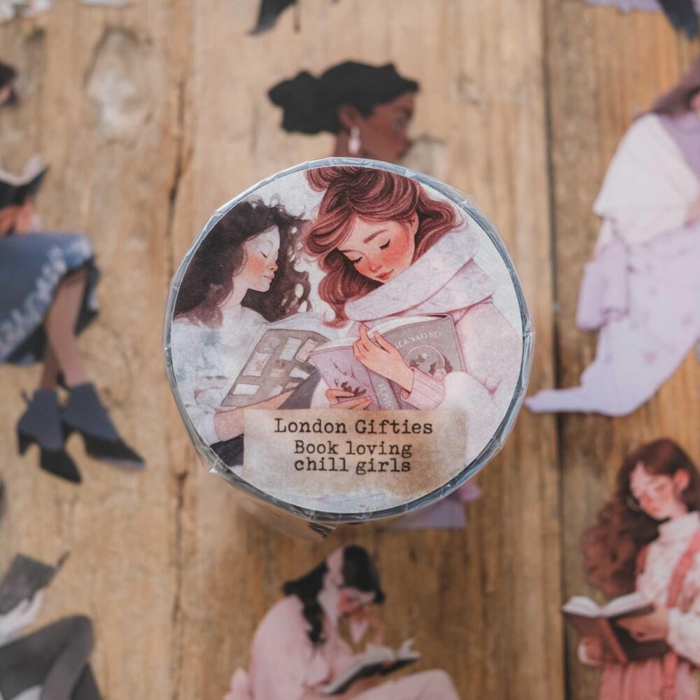 London Gifties – Book loving chill girls – PET Tape 6 cm × 10 m