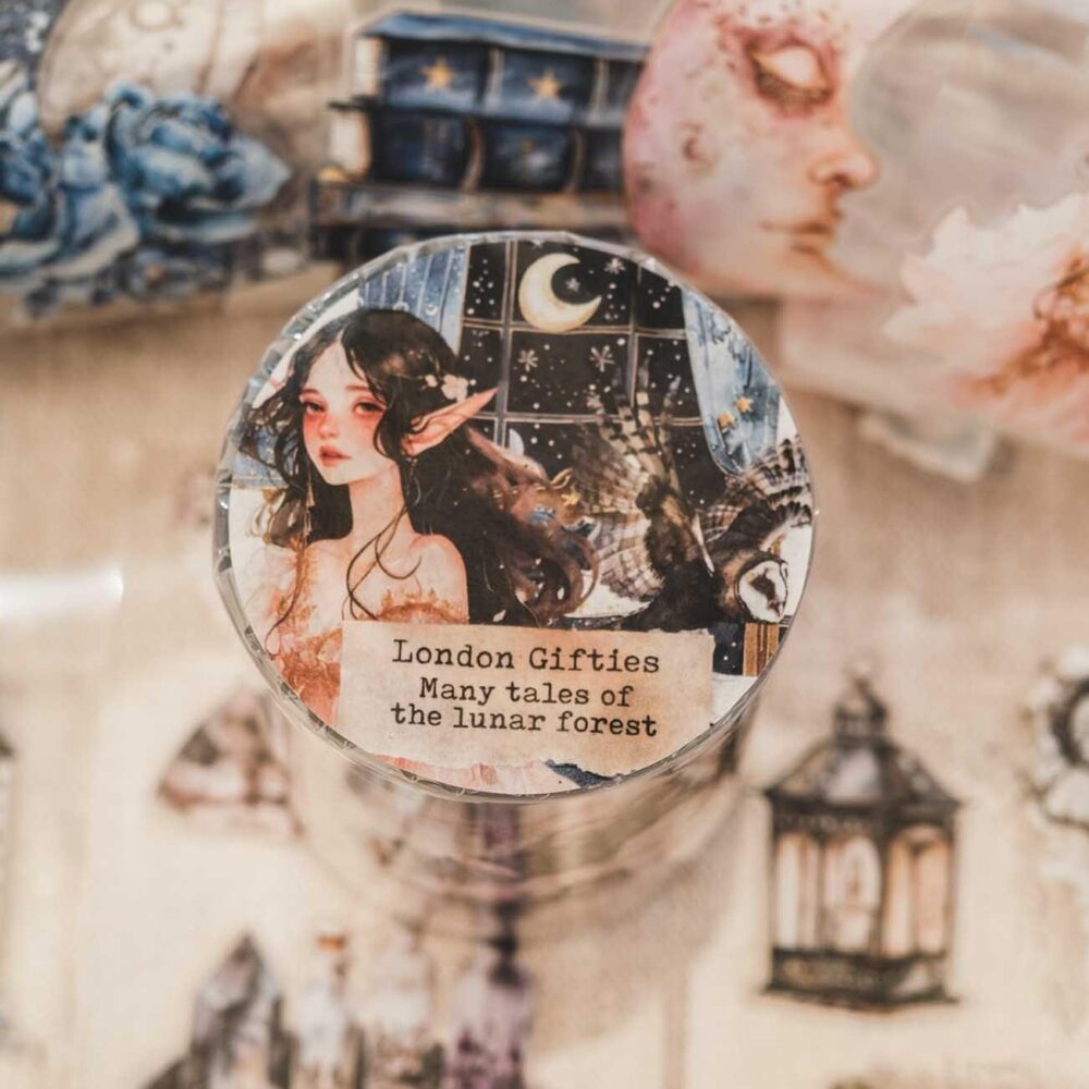 London Gifties – Many tales of the lunar forest – PET Tape pretagliato 6 cm × 10 m