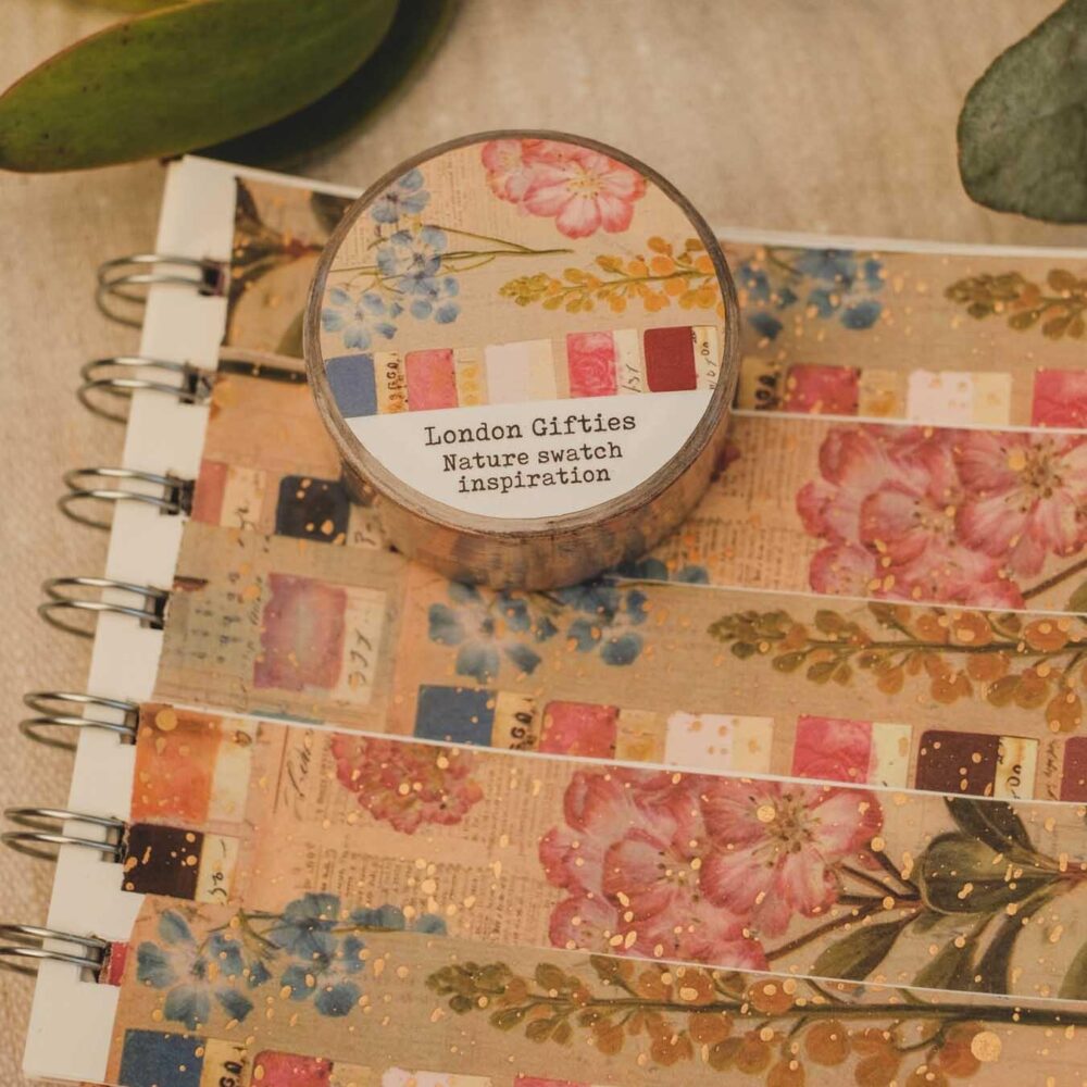 London Gifties – Nature swatch inspiration – Washi tape 2 cm × 10 m