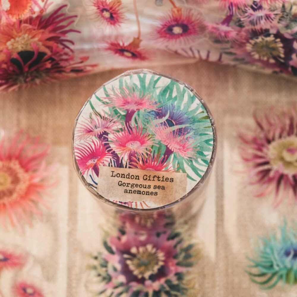 London Gifties – Gorgeous sea anemones – PET Tape pretagliato 6 cm × 10 m