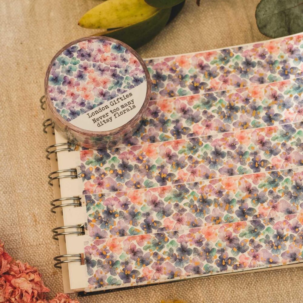 London Gifties – Never too many ditsy florals – Washi tape 2 cm × 10 m