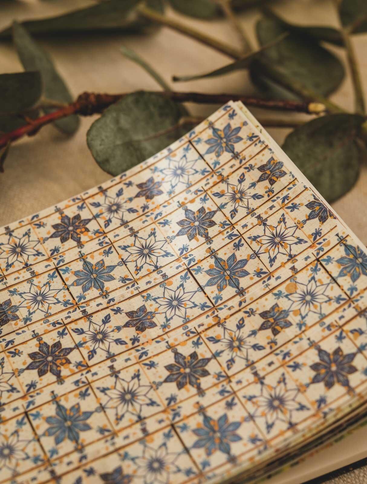 London Gifties – Porcelain blue tiles on vacation – Washi tape 2 cm × 10 m - immagine 2