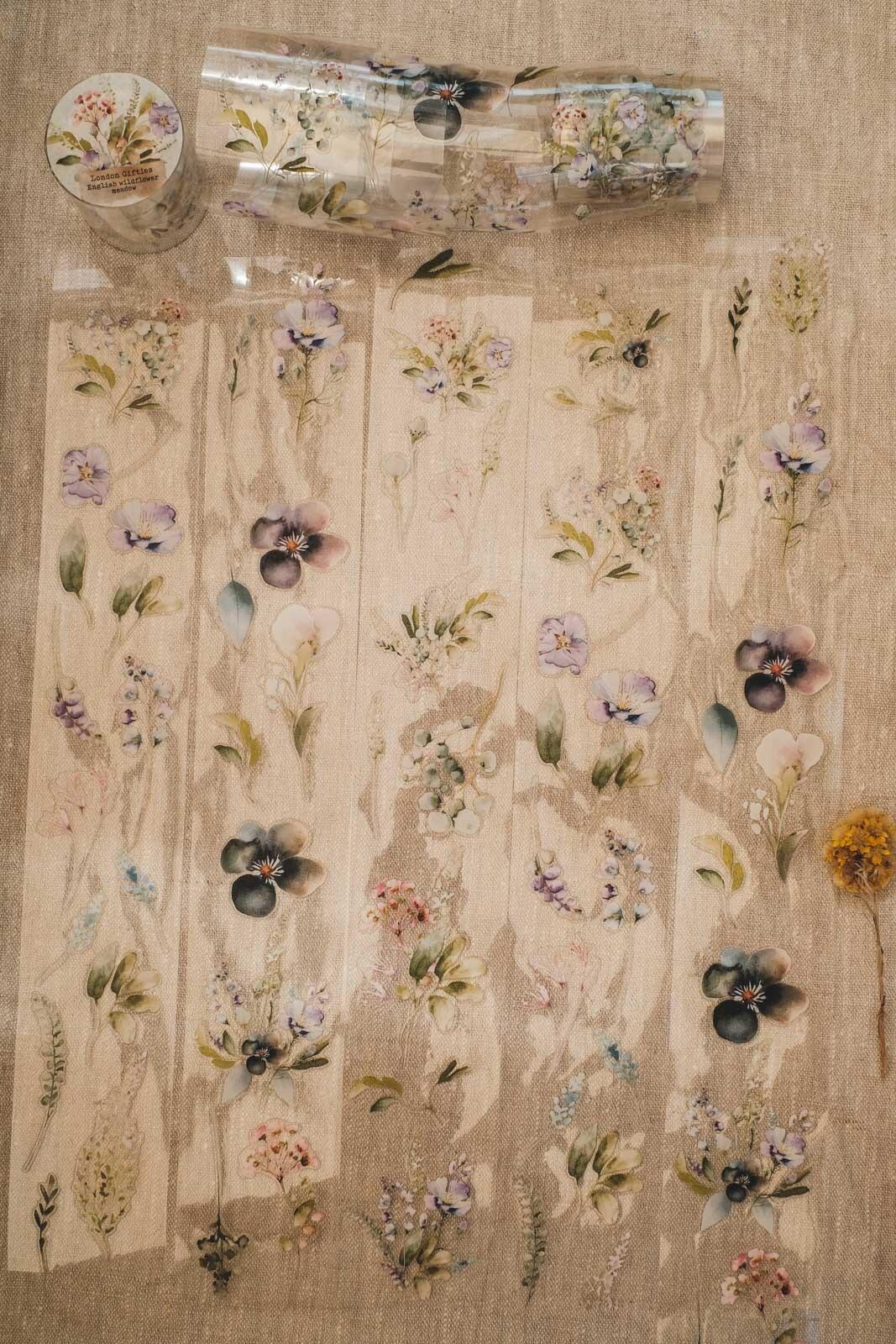 London Gifties – English wildflower meadow – PET Tape pretagliato 6 cm × 10 m - immagine 2