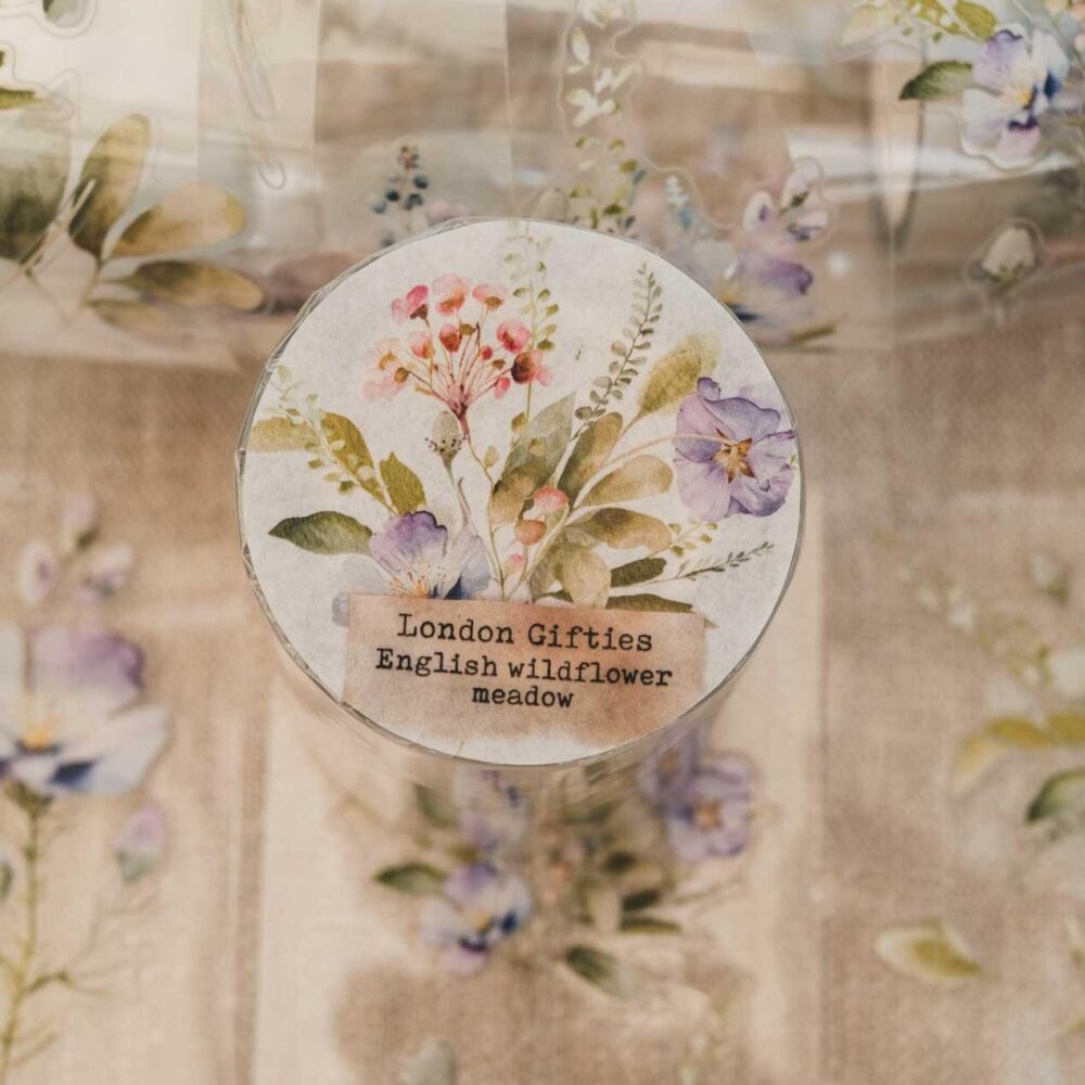 London Gifties – English wildflower meadow – PET Tape pretagliato 6 cm × 10 m