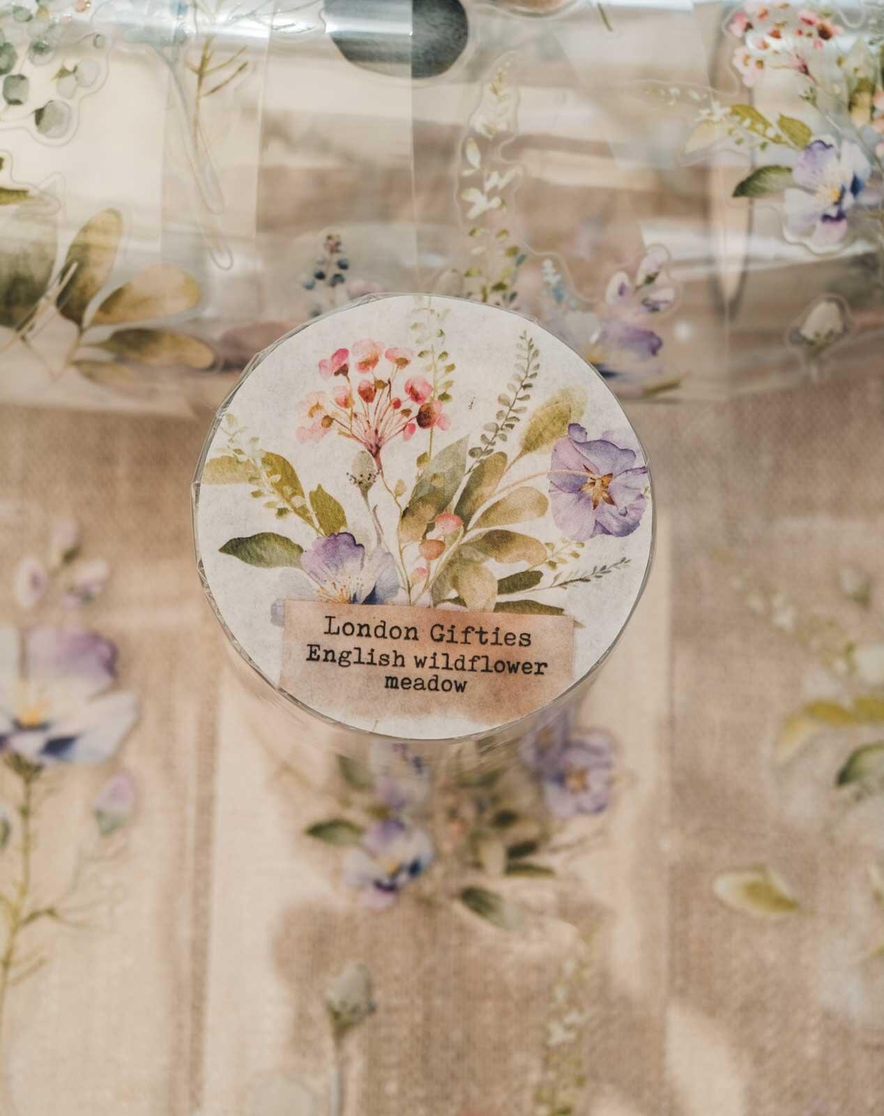 London Gifties – English wildflower meadow – PET Tape pretagliato 6 cm × 10 m