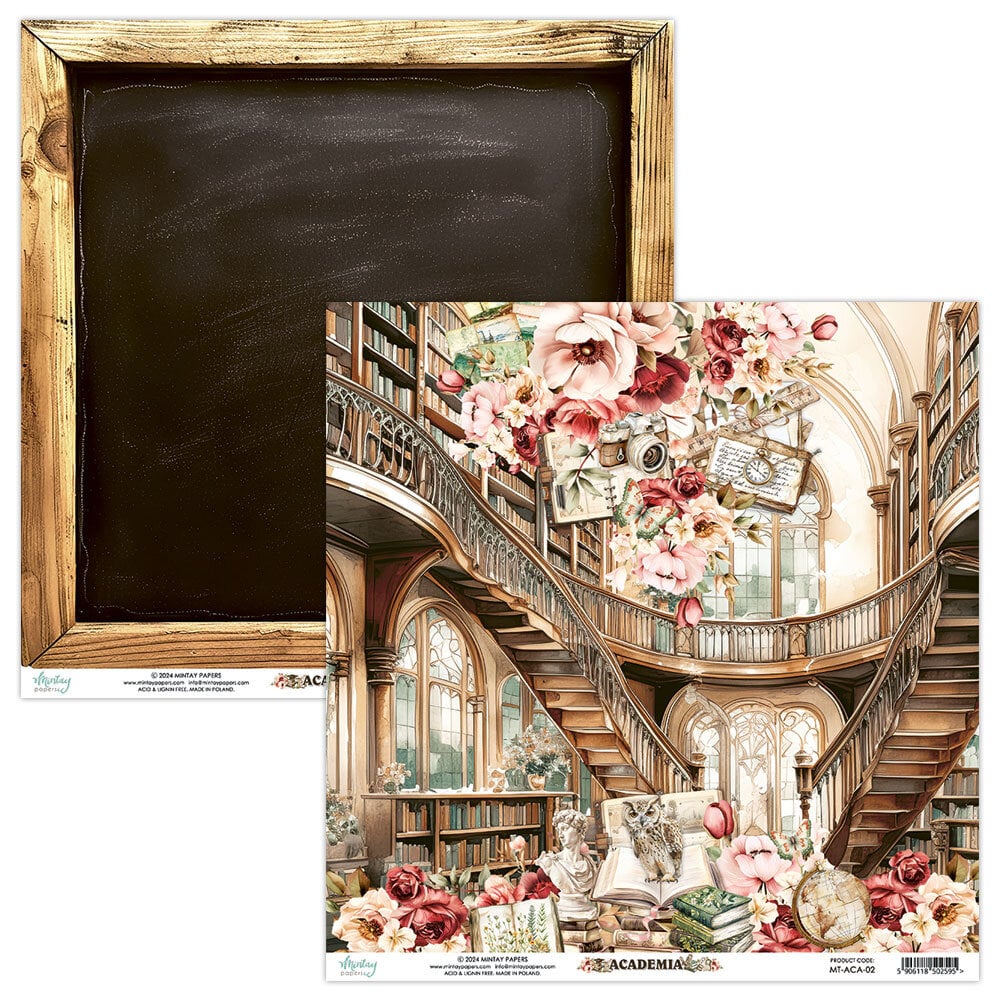 Mintay Academia – Set Carte Scrapbooking 12×12″, 12 fogli - immagine 3