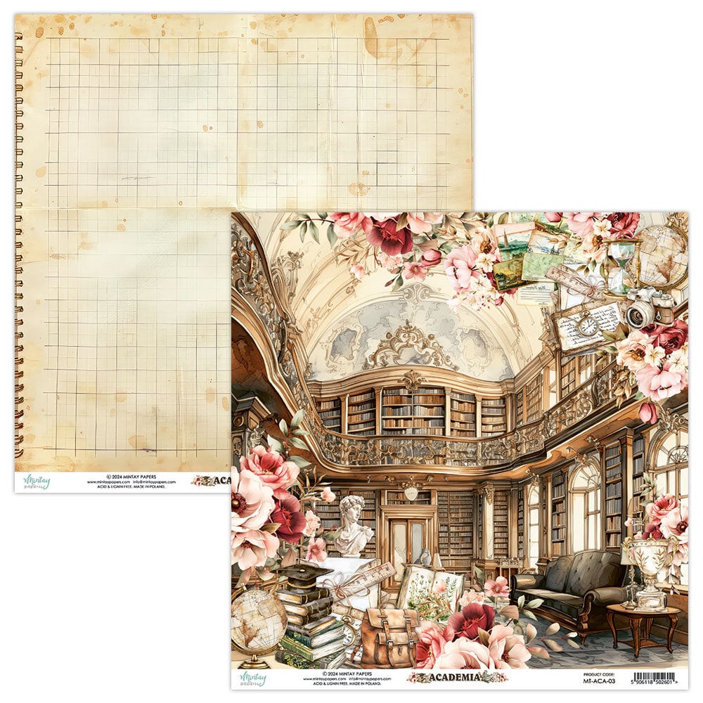 Mintay Academia – Set Carte Scrapbooking 12×12″, 12 fogli - immagine 4