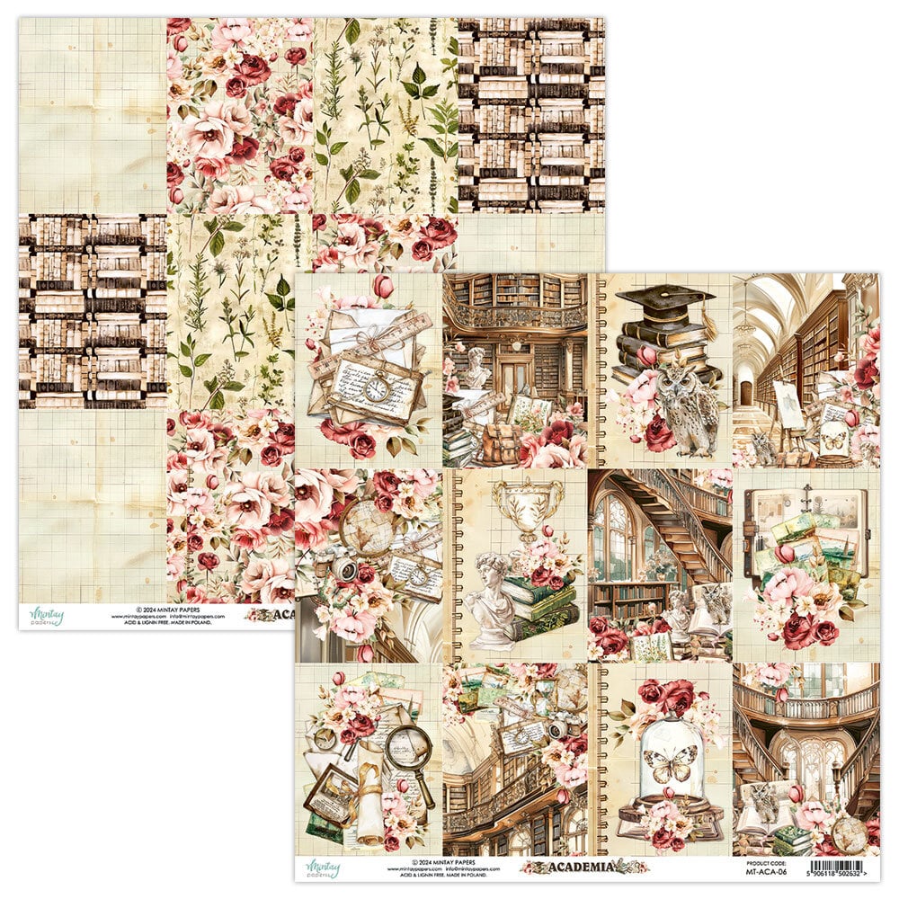 Mintay Academia – Set Carte Scrapbooking 12×12″, 12 fogli - immagine 7