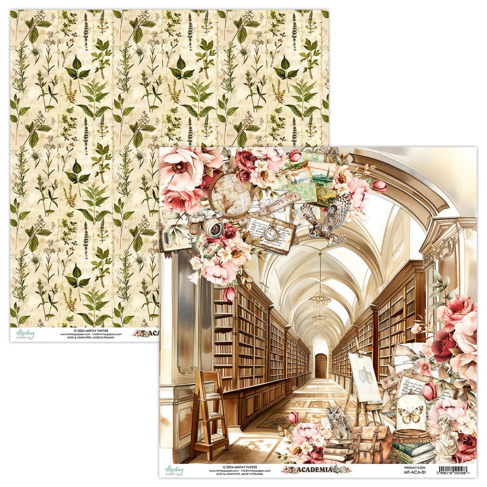 Mintay Academia – Set Carte Scrapbooking 12×12″, 12 fogli - immagine 2