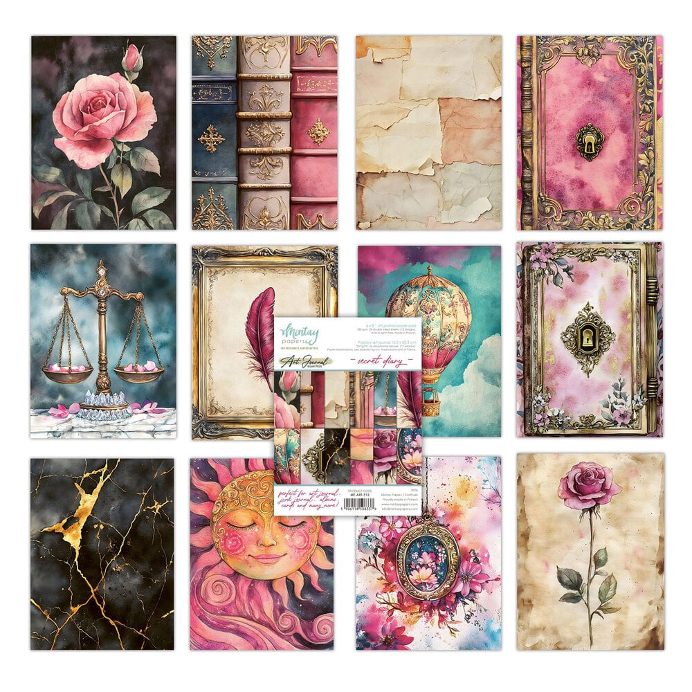Mintay Secret Diary – Paper Pad Art Journal 6×8″, 24 fogli - immagine 2