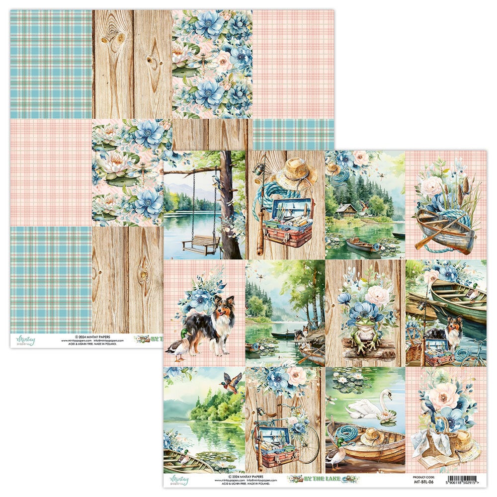 Mintay By The Lake – Set Carte Scrapbooking 12×12″, 12 fogli - immagine 7